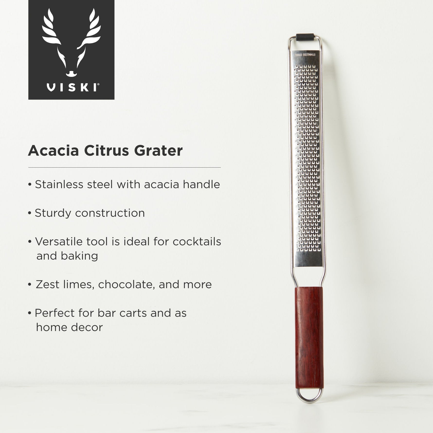 Professional Citrus Grater with Acacia Wood Handle - Knife Shift