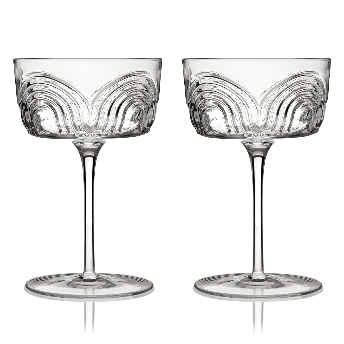 Beau Crystal Cocktail Coupes - Knife Shift