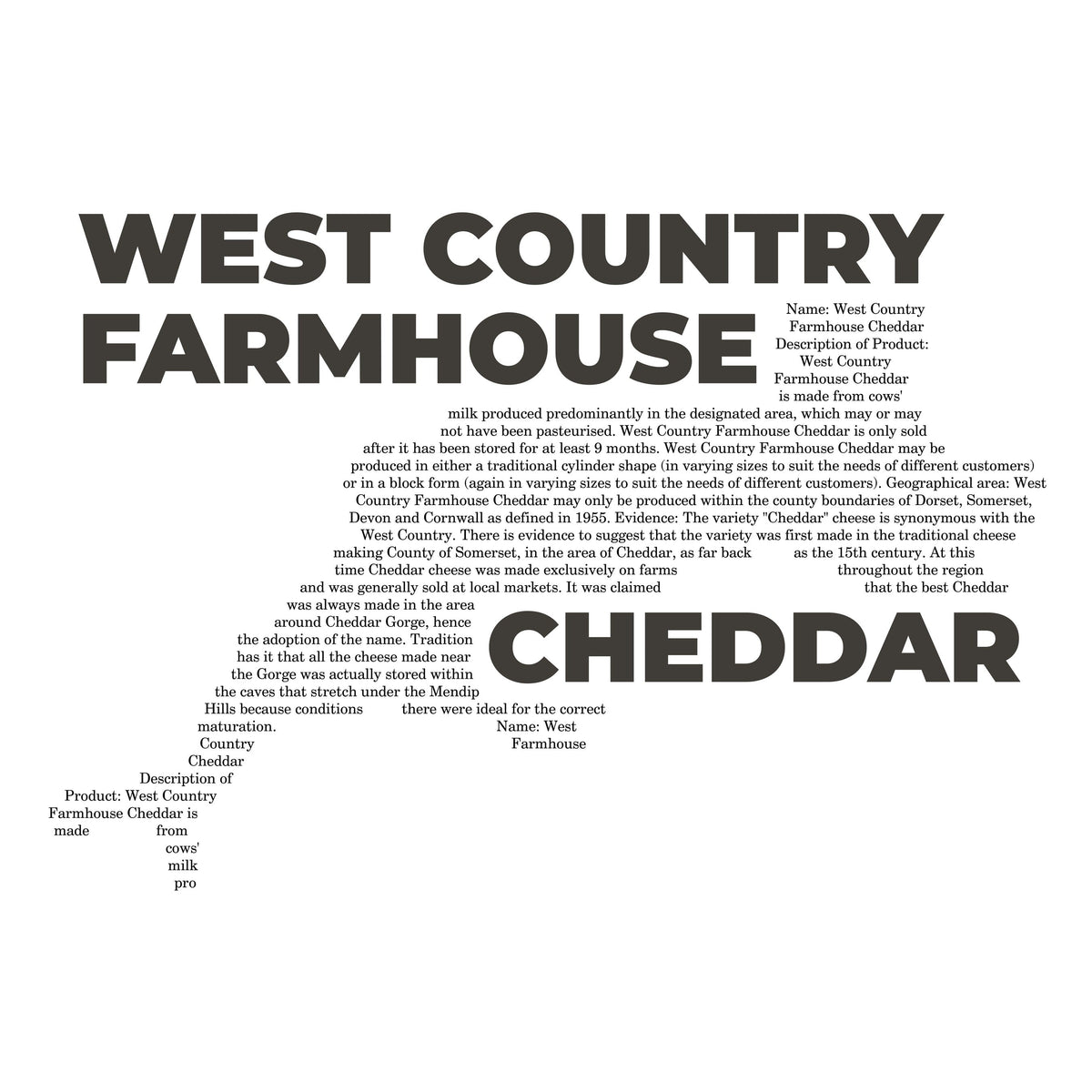 West Country Farmhouse Cheddar Cheese Map - Midweight Hoodie-Hoodie-gift ideas for foodies-Knife Shift