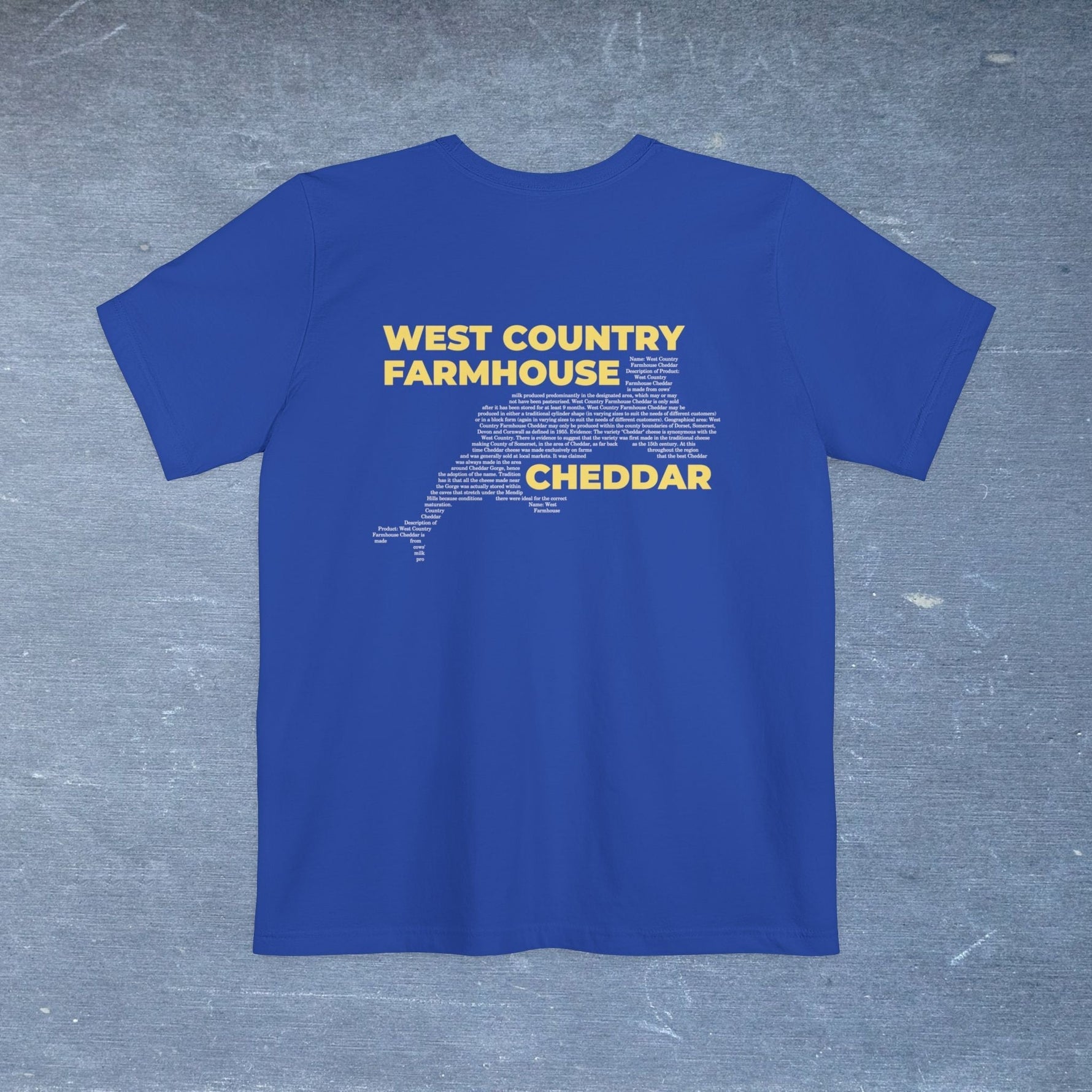 West Country Farmhouse Cheddar Cheese Map - Pocket T-shirt-T-Shirt-gift ideas for foodies-Knife Shift