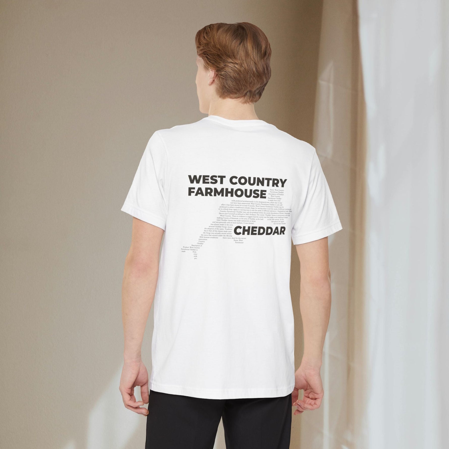 West Country Farmhouse Cheddar Cheese Map - Pocket T-shirt-T-Shirt-gift ideas for foodies-Knife Shift