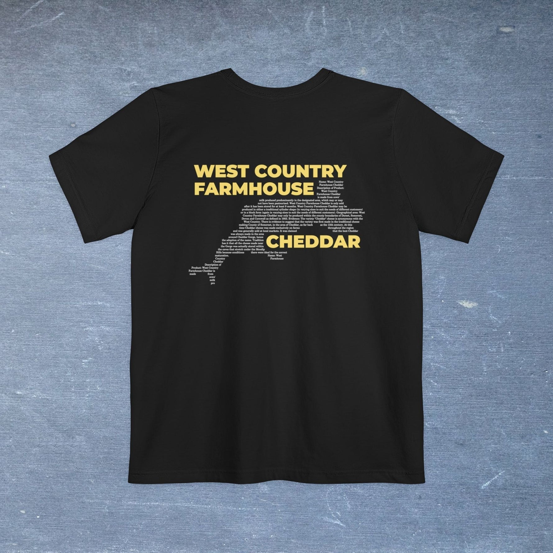 West Country Farmhouse Cheddar Cheese Map - Pocket T-shirt-T-Shirt-gift ideas for foodies-Knife Shift