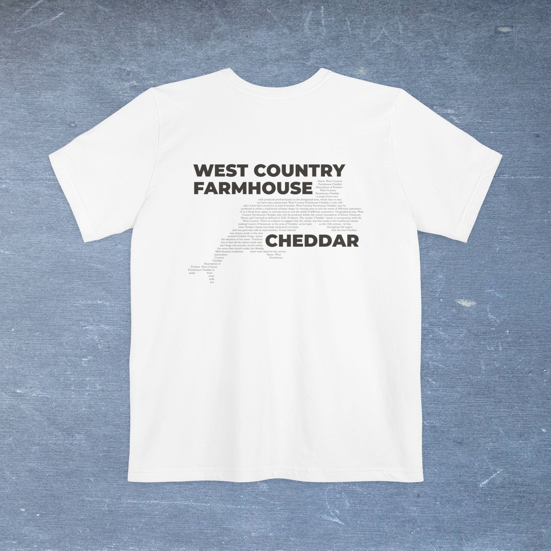 West Country Farmhouse Cheddar Cheese Map - Pocket T-shirt-T-Shirt-gift ideas for foodies-Knife Shift