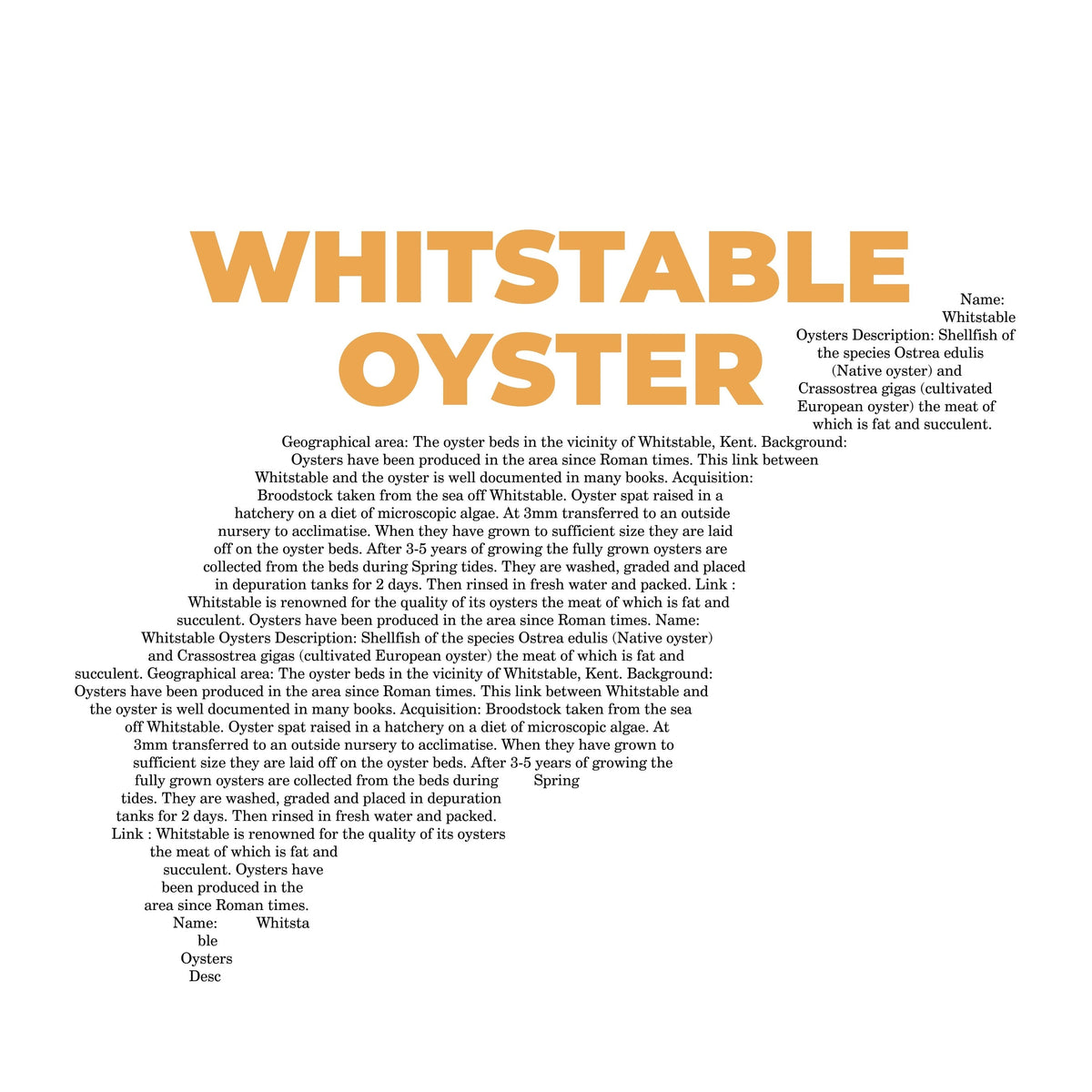 Whitstable Oyster Map - Pocket T-shirt-T-Shirt-gift ideas for foodies-Knife Shift