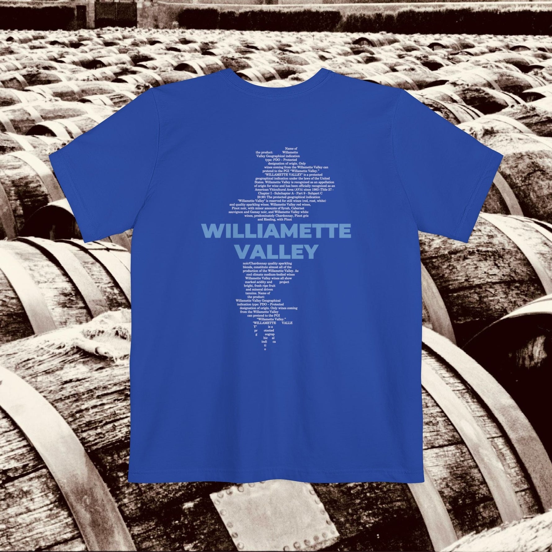 Williamette Valley Map - Unisex Pocket T-shirt-T-Shirt-gift ideas for foodies-Knife Shift