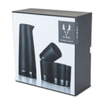 5-Piece Stoneware Sake Set in Black - Knife Shift