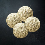 Hammered Brass Coasters Set of 4 - Knife Shift