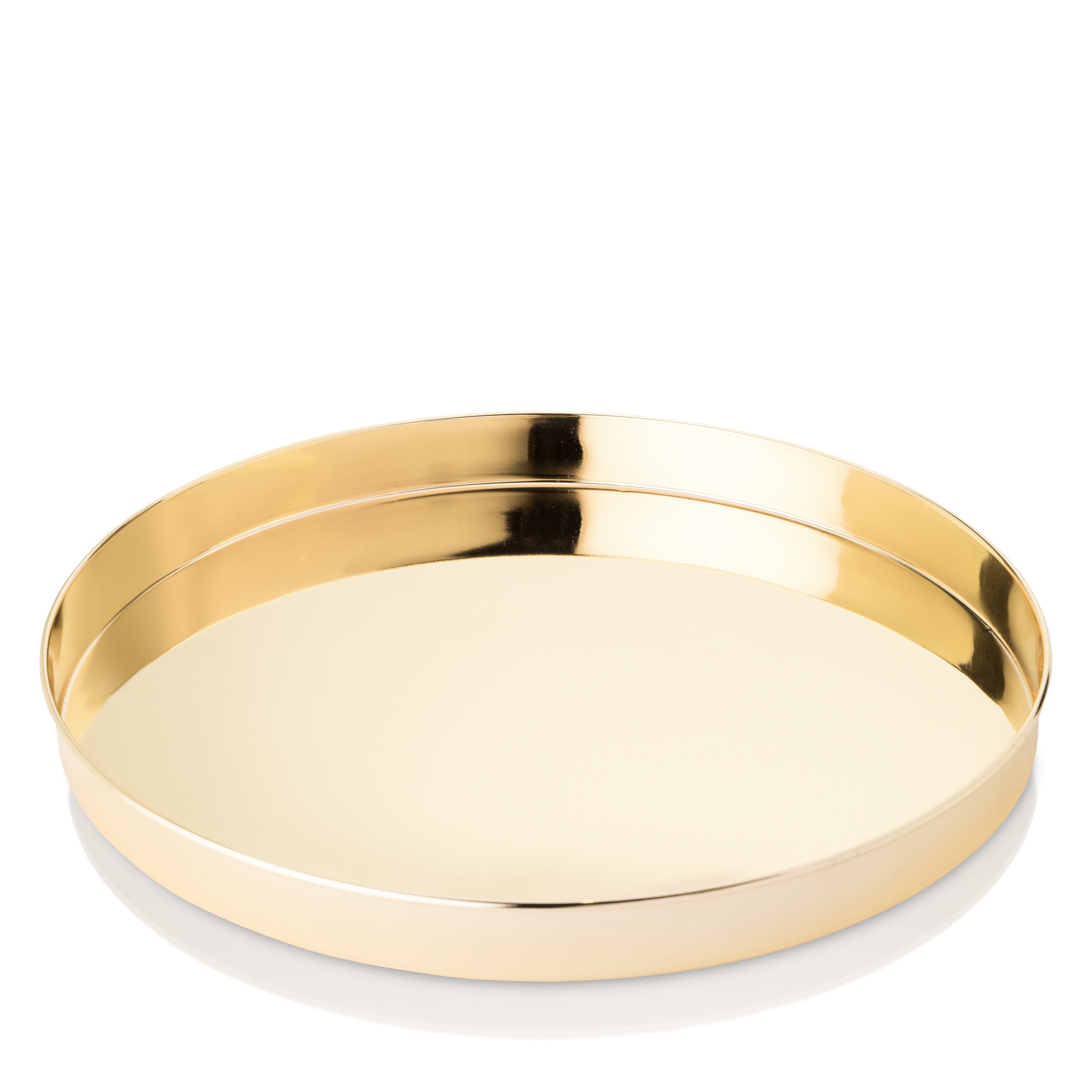 Round Serving Tray in Gold - Thumbnail 2