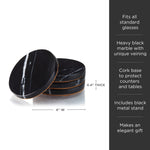 Marble Coaster Set in Black Set of 4 - Knife Shift