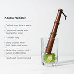 Professional 12" Acacia Wood Muddler - Knife Shift