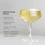 Admiral Crystal Coupe Glasses - Knife Shift