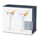 Admiral Crystal Martini Glasses - Knife Shift