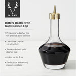 Belmont Bitters Bottle with Dasher Top in Gold - Knife Shift