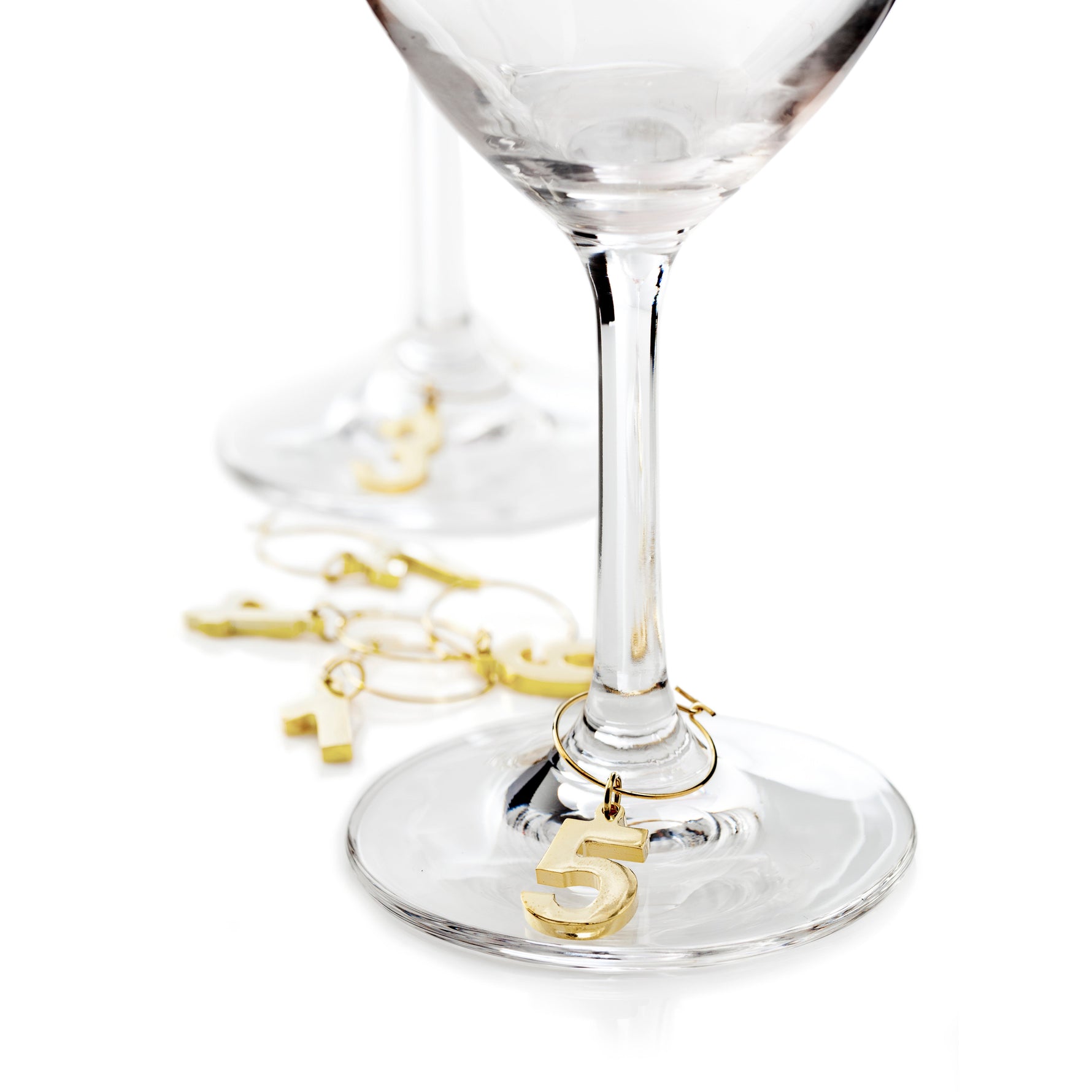 Gold Plated Wine Charms - Knife Shift